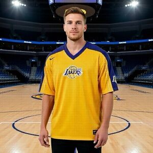 Vintage Nike Los Angeles Lakers Warm Up Shooting Shirt V Neck XL​